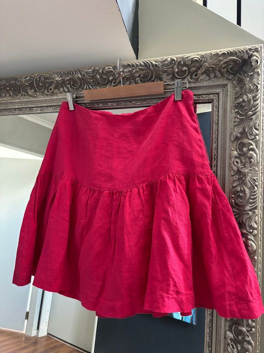 COUNTRY ROAD Pink Organic Linen Skirt