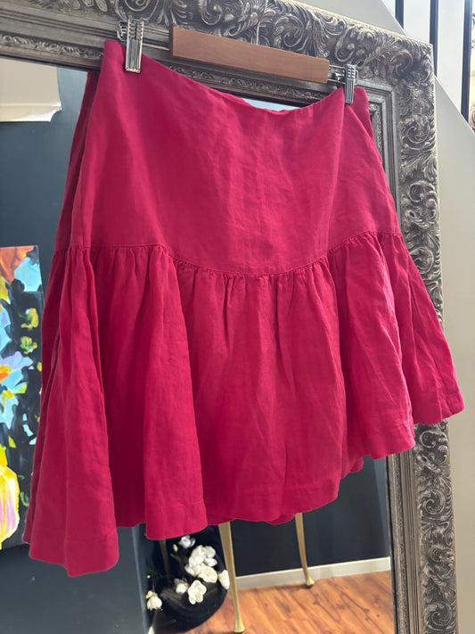 COUNTRY ROAD Pink Organic Linen Skirt