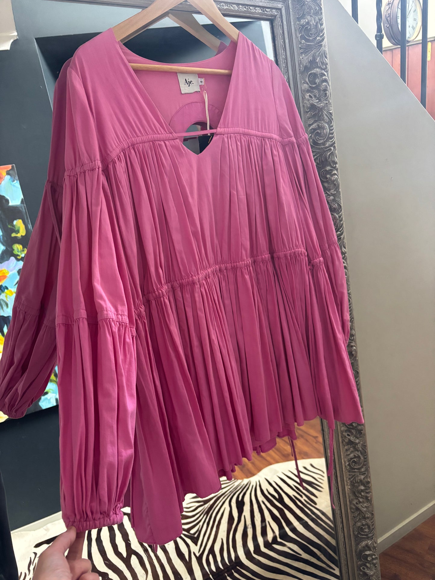 Aje Pink Mini Dress/ Top RRP $500-600