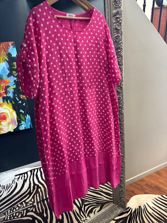 Helga May Pink Dot Dress RRP $159