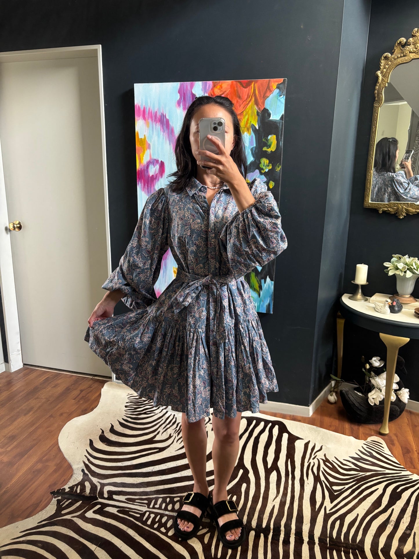 SUPERETTE Balloon Sleeve Dress RRP $269